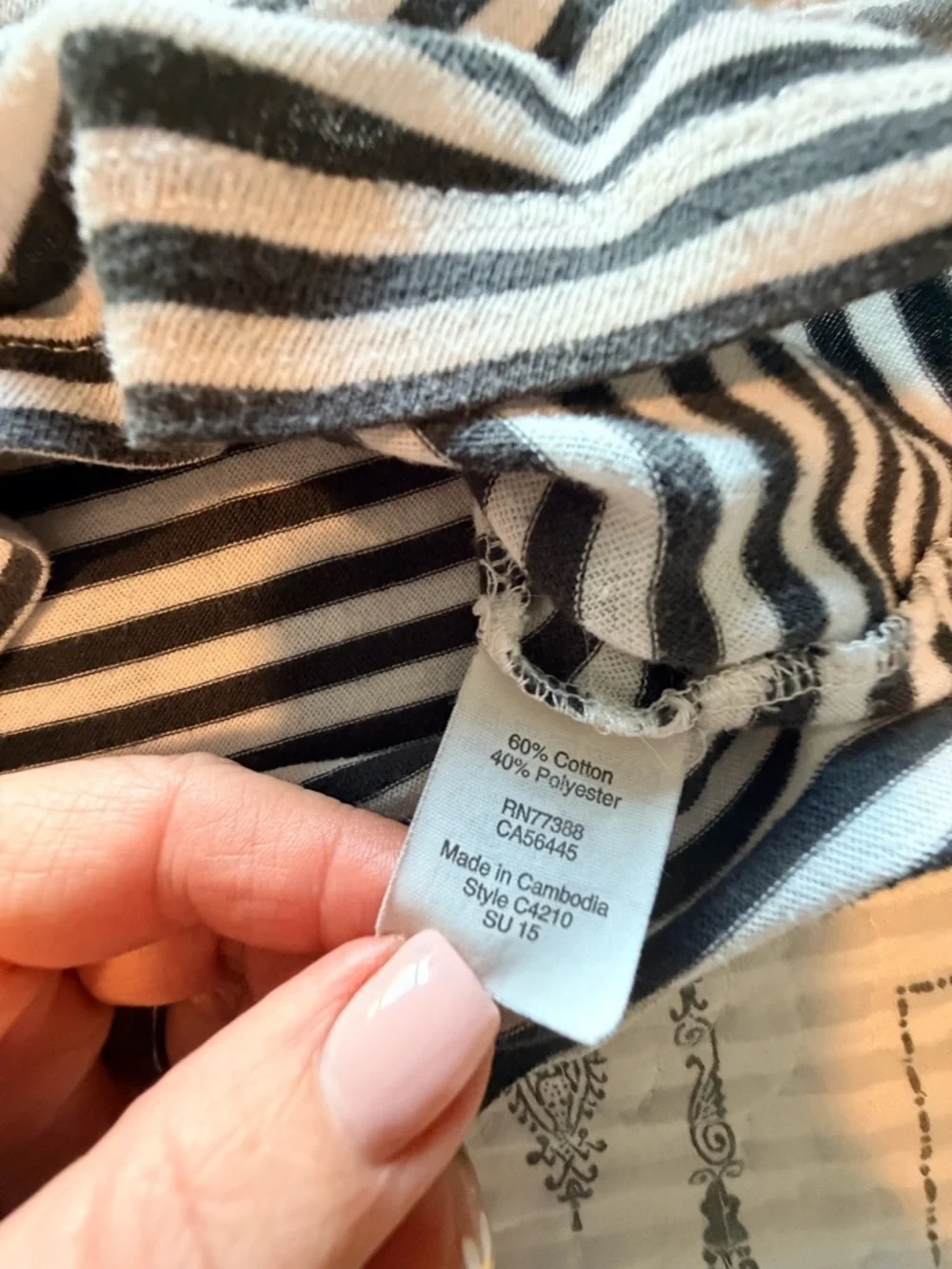 J.Crew Striped Tank Top XS Black White Sleeveless Casual Classic Stripe Tee